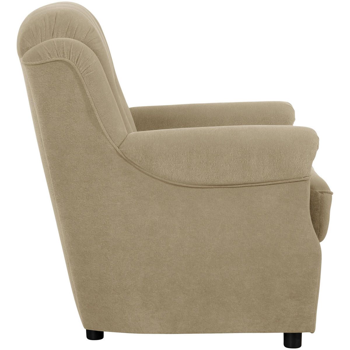 POLSTERSESSEL Kaylyn Flockstoff sand - Sandfarben, Kunststoff (81/89/83cm) - 58aufmkessel