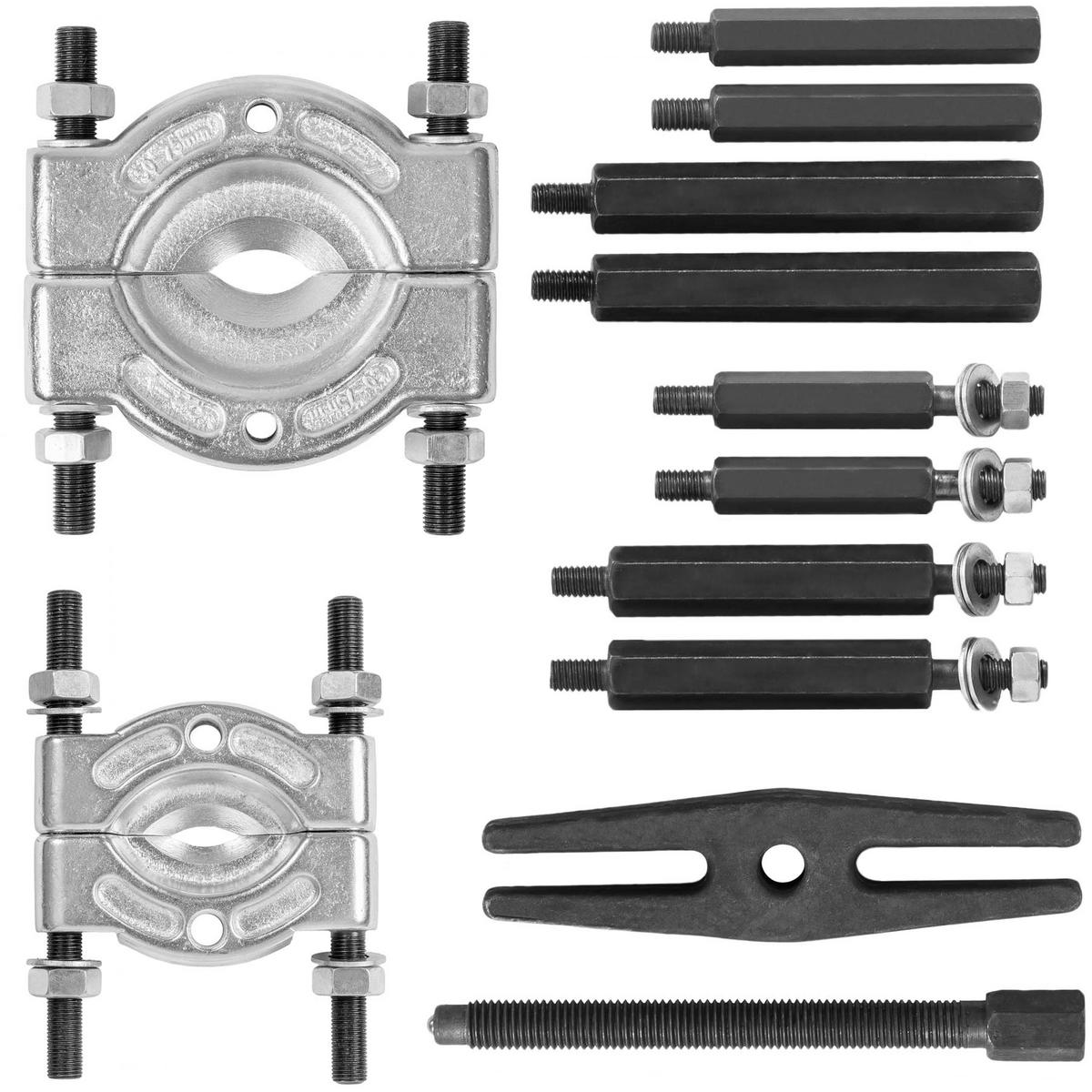 LAGERABZIEHER-SET ,übersichtliche Anordnung im Kunststoffkoffer,rot - Rot, Metall (34/26/6.5cm) - tectake