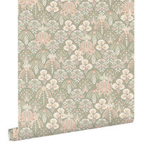 TAPETE Blumenmuster im Jugendstil 50 x 900 cm - Grün, Papier (50/900cm) - ESTAhome