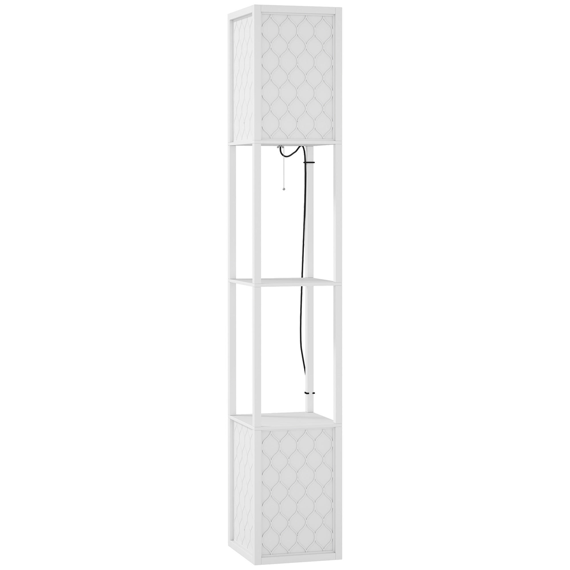 Homcom Stehlampe Weiß 26x156x26 cm