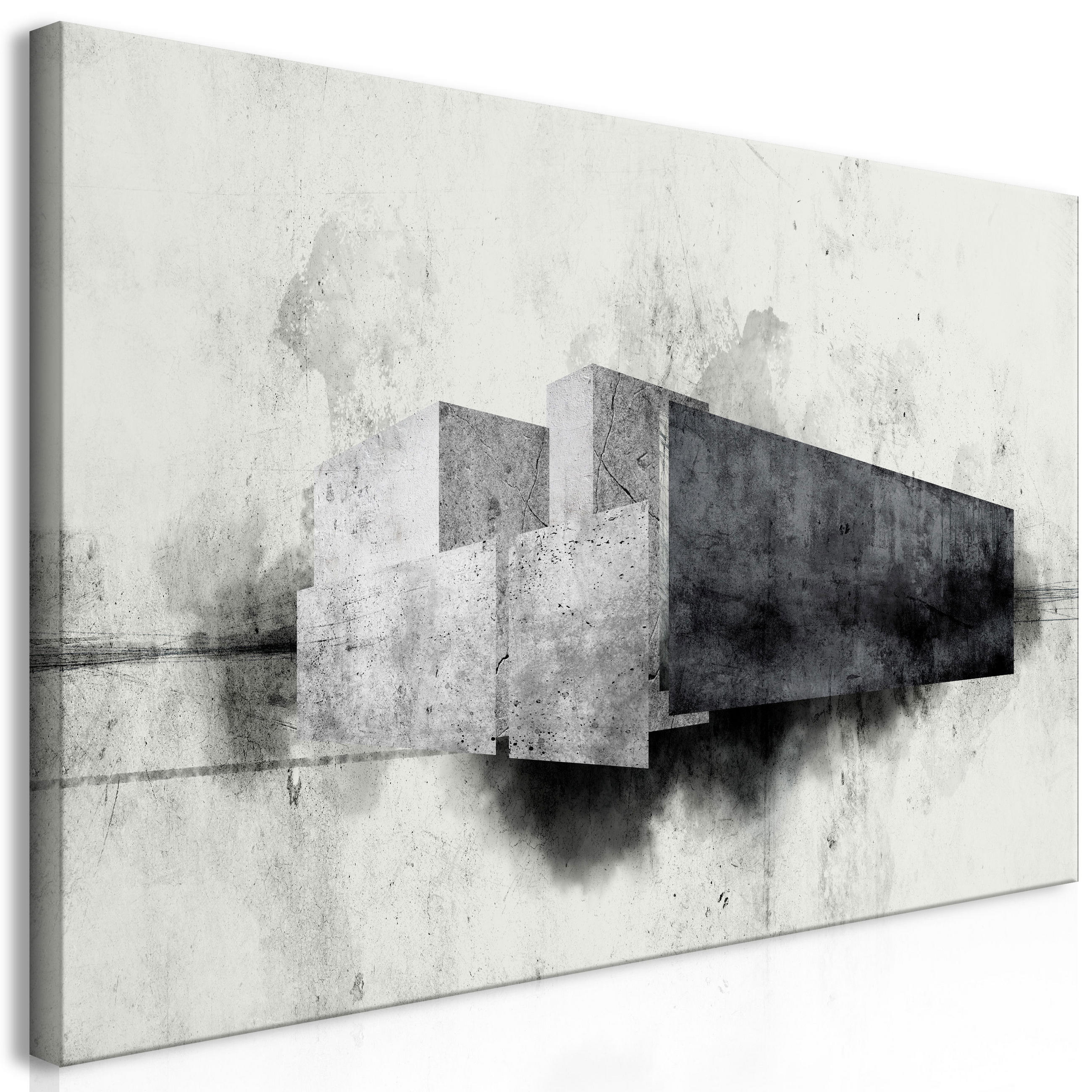 KUNSTDRUCK Schwarz-Weiß 120/60 cm - Schwarz, Textil (120/60cm) - KUNSTLOFT