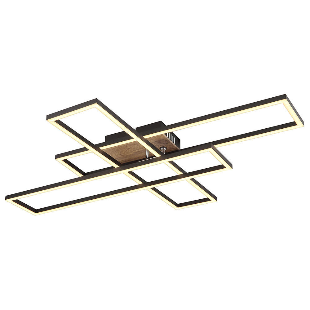 Globo Lighting Deckenleuchte Schwarz 60x10x80 cm