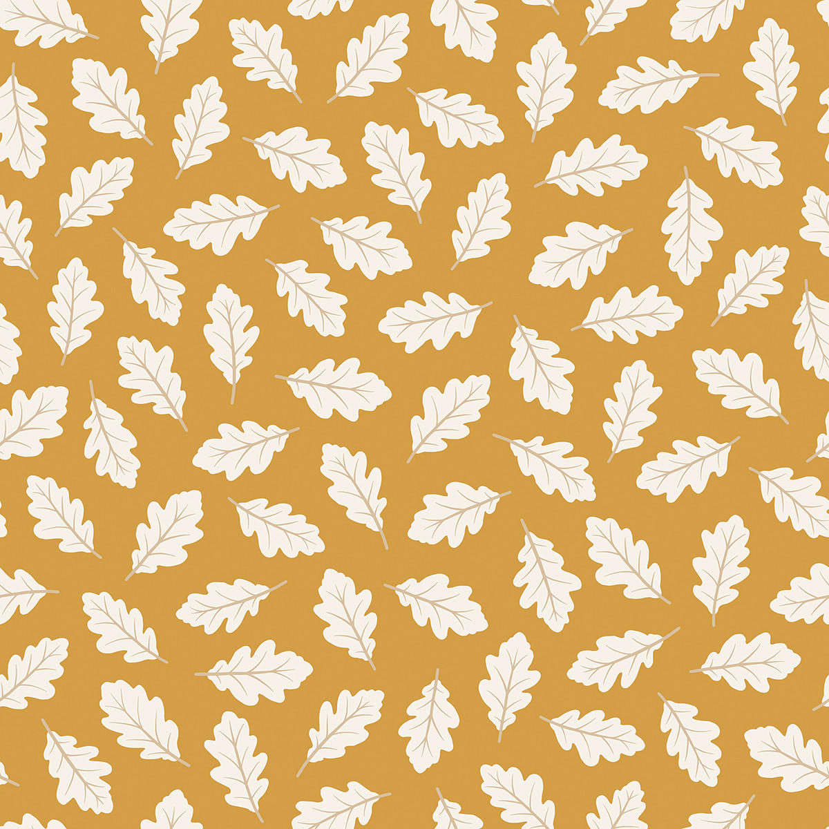 VLIESTAPETE Jöro , Eichenblätter 50 cm x 10 m, Orange - Orange, Papier (50/1000cm) - Lilipinso
