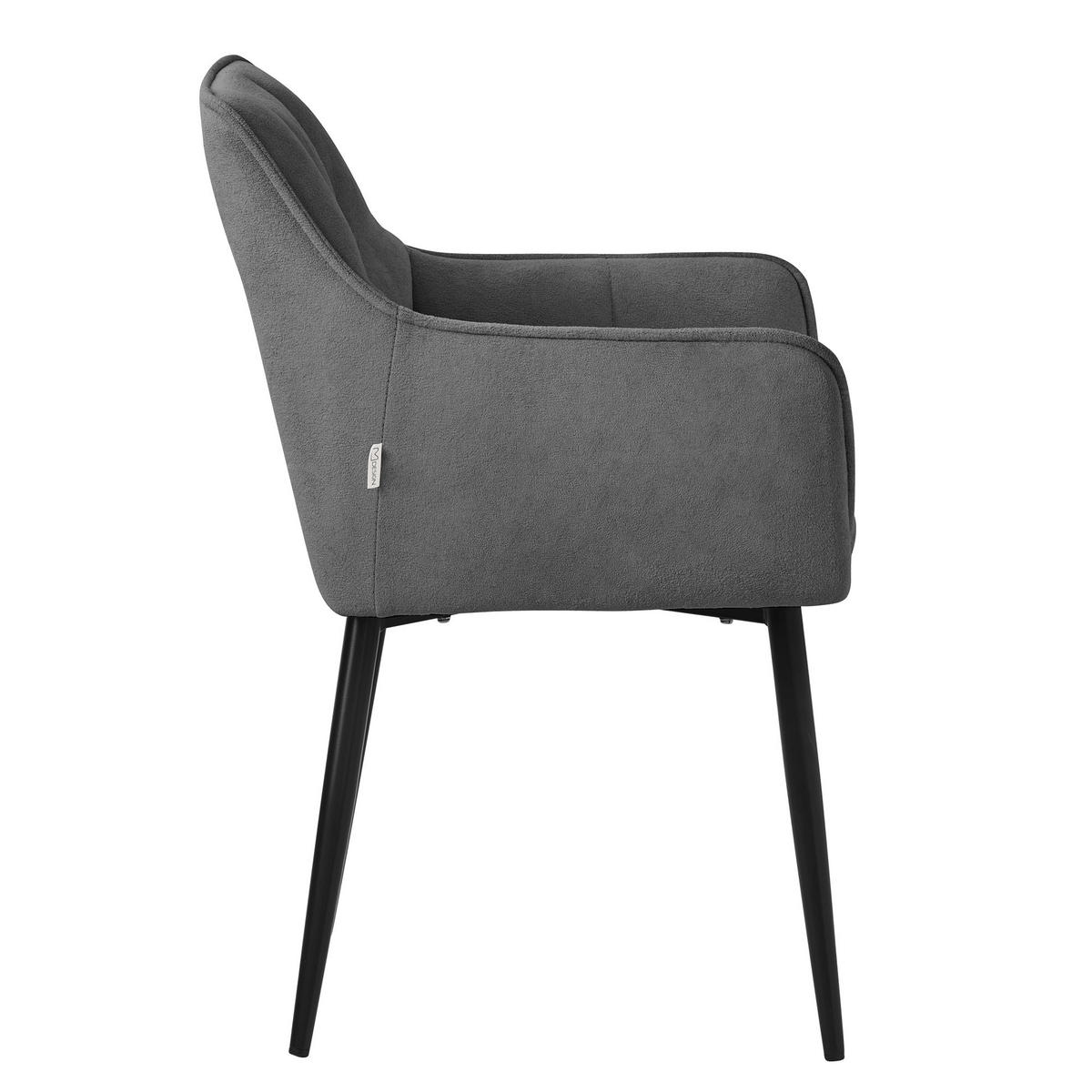ESSZIMMERSTUHL dunkelgrau - Dunkelgrau, Textil (63/90/57cm) - ML-DESIGN