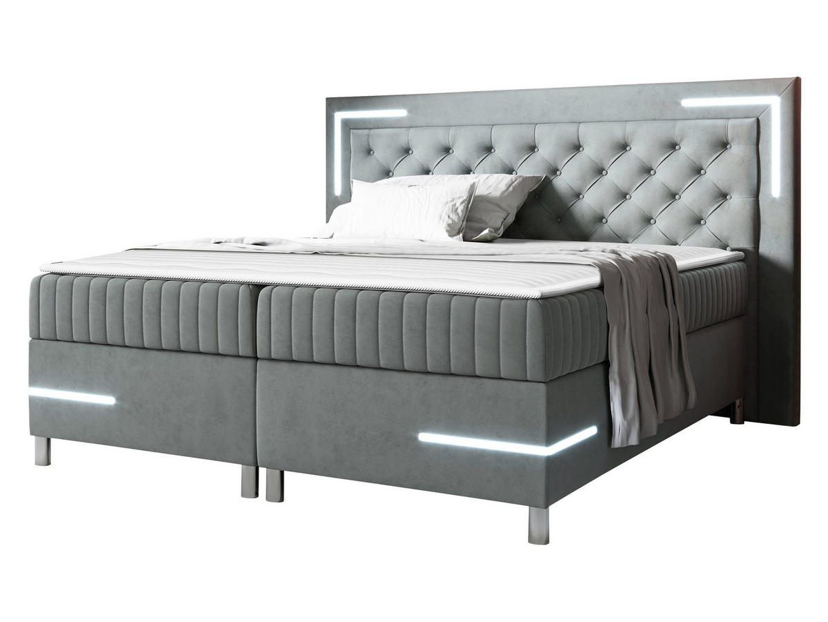 BOXBETT Tenosi 5 LED - Grau, Holz (120/200cm) - MIRJAN24