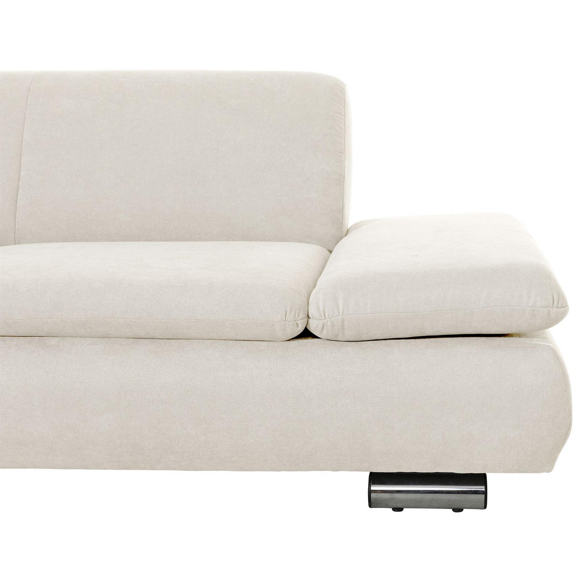 ECKSOFA mit Ottomane links Kaye Flachgewebe beige - Beige, Kunststoff (190/270cm) - 58aufmkessel