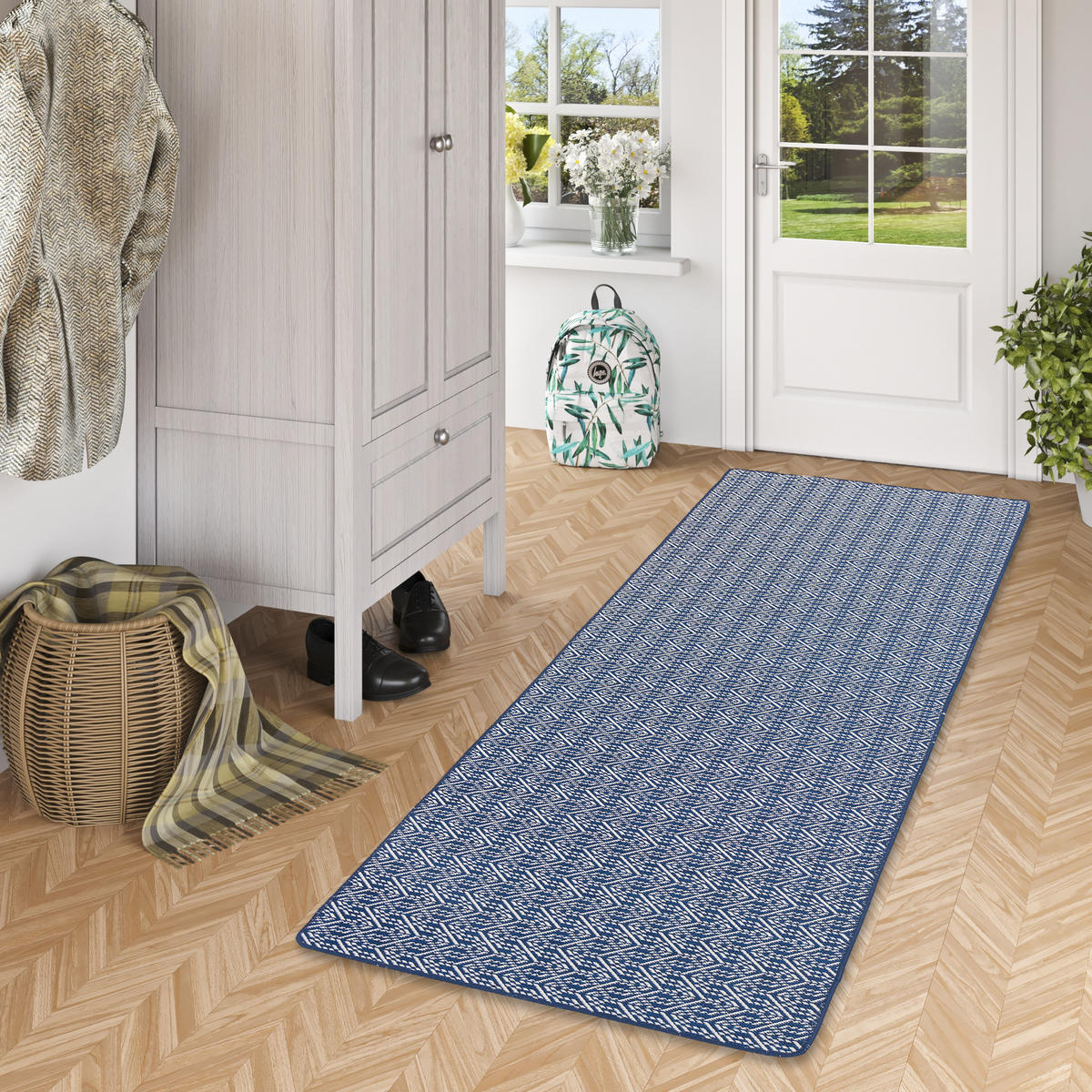 IN- UND OUTDOOR TEPPICH LÄUFER BEIDSEITIG CAPE COD - Dunkelblau, Textil (80/200cm) - Snapstyle