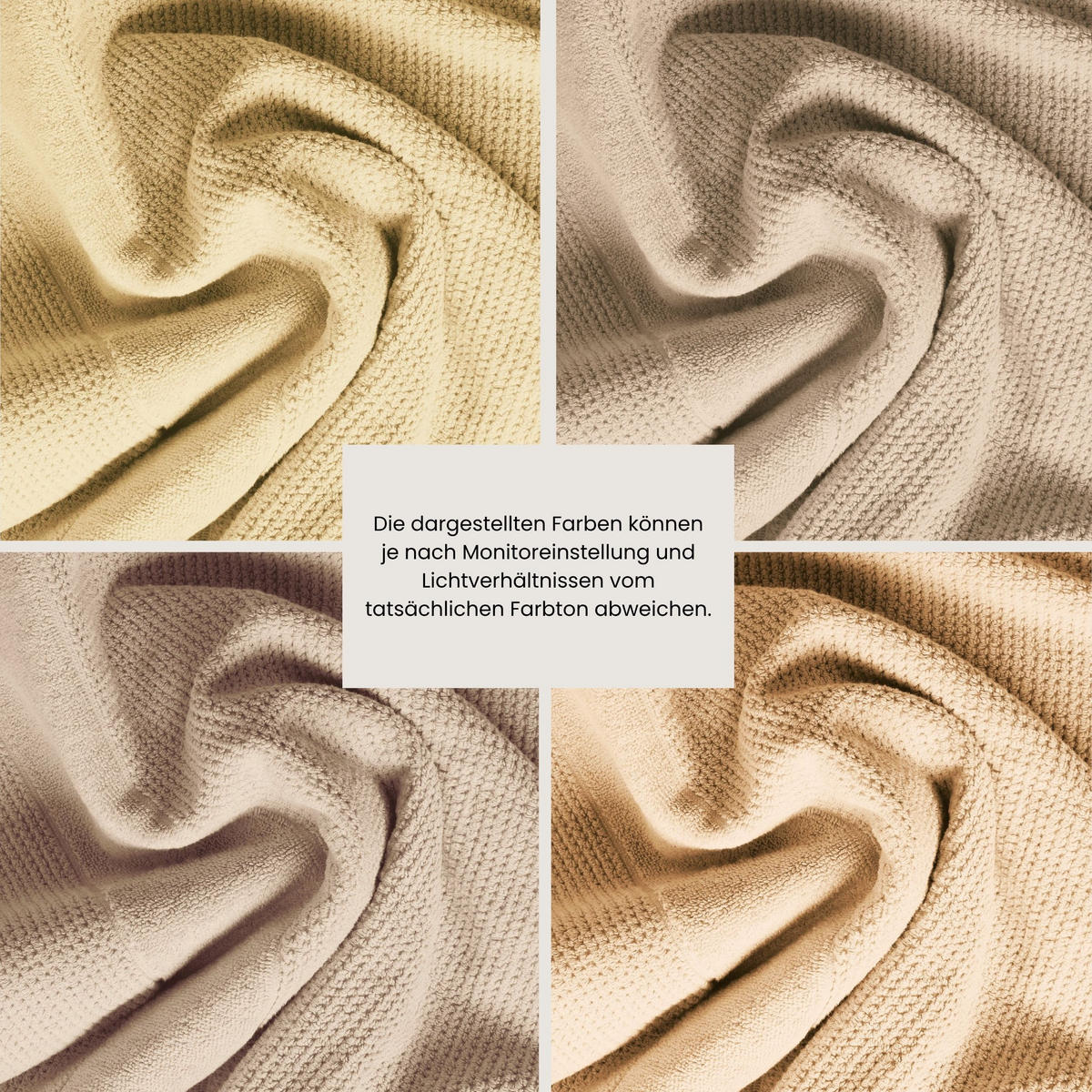 HANDTUCHSET Turin - 4-teilig - 50x100 cm - Sand - Sandfarben, Textil (50/100cm) - SCHIESSER
