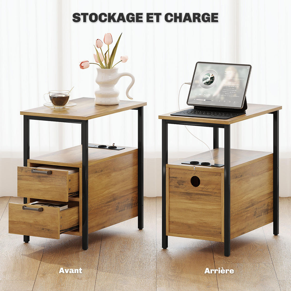 BEISTELLTISCH Beige 1 Stück - Beige, Kunststoff (55/35/58.5cm) - GiPP