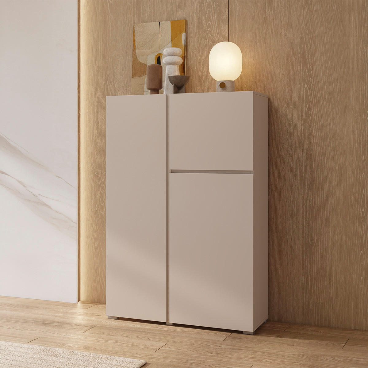 SIDEBOARD Maxis Kaschmir - Beige, Holzwerkstoff (92/139/40cm) - Petits-meubles