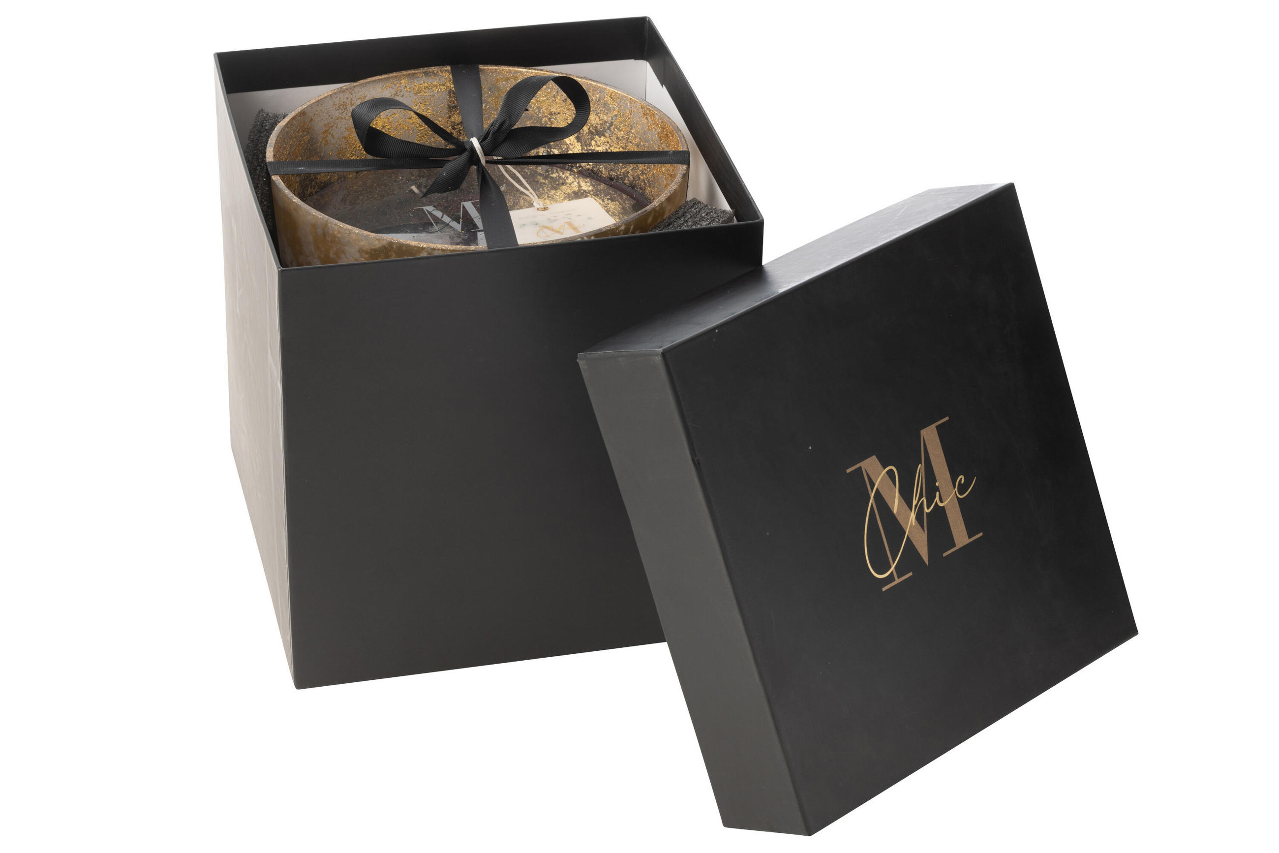 DUFTKERZE M-CHIC - Gold - L - 140 Std. - Goldfarben, Paraffin (21/22cm) - J-Line