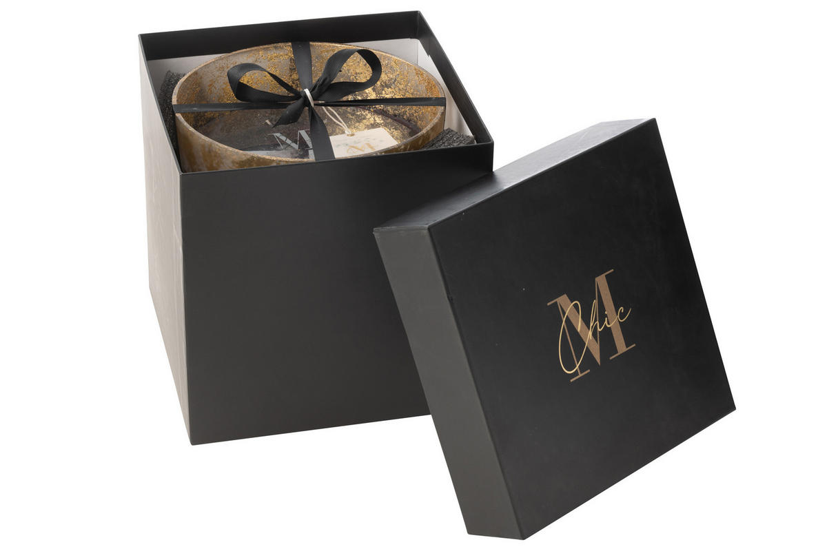 DUFTKERZE M-CHIC - Gold - L - 140 Std. - Goldfarben, Paraffin (21/22cm) - J-Line