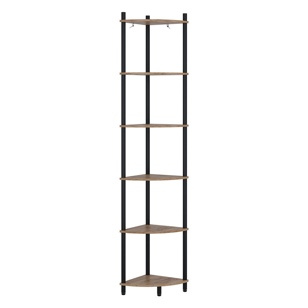 Vicco ROHOVÁ POLICE Bivio Zlatý dub power/antracit 29 x 163.5 cm se 6 úložnými přihrádkami