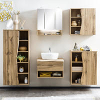 BADMÖBEL-SET 5-TLG. Kahla-03 - Braun, Holzwerkstoff (221/200/52cm) - Lomado