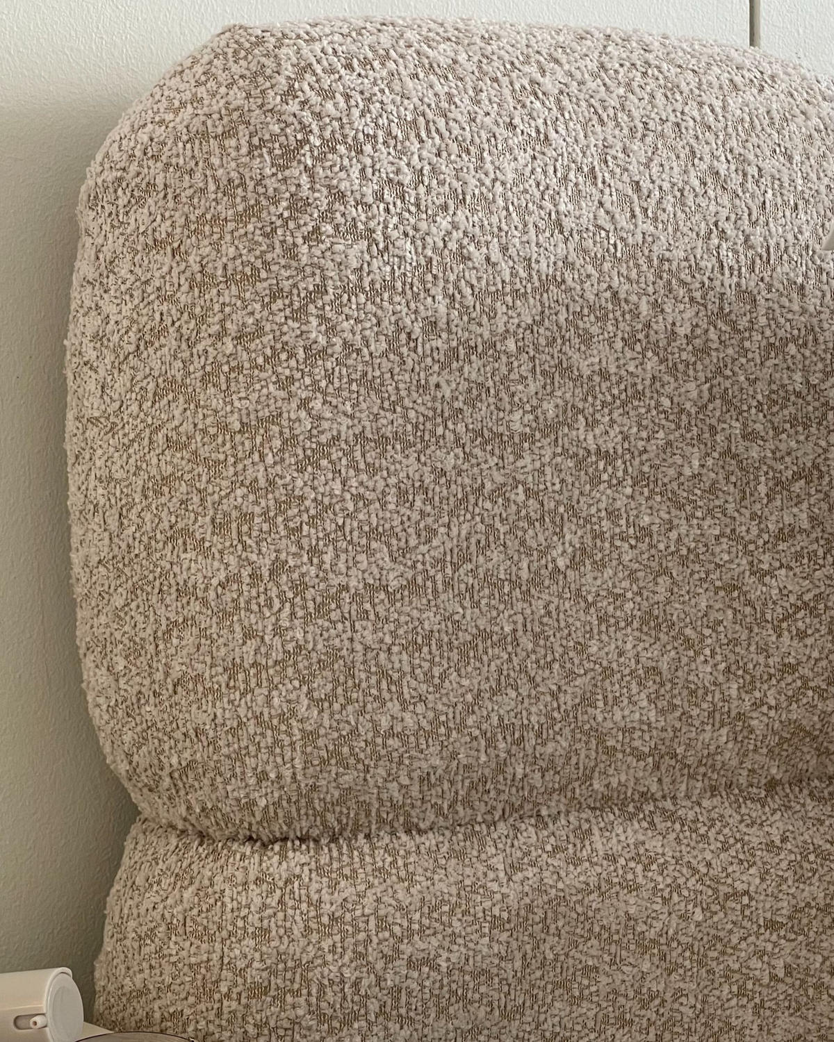 POSTEL s úložným prostorem 180/200 cm Bouclé Světle béžová Baston - béžová, textil (180/200cm) - Beliani