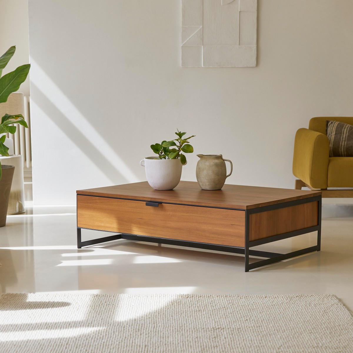 COUCHTISCH Urban Natur aus Akazie - Naturfarben, Holz (80/120/35cm) - Tikamoon