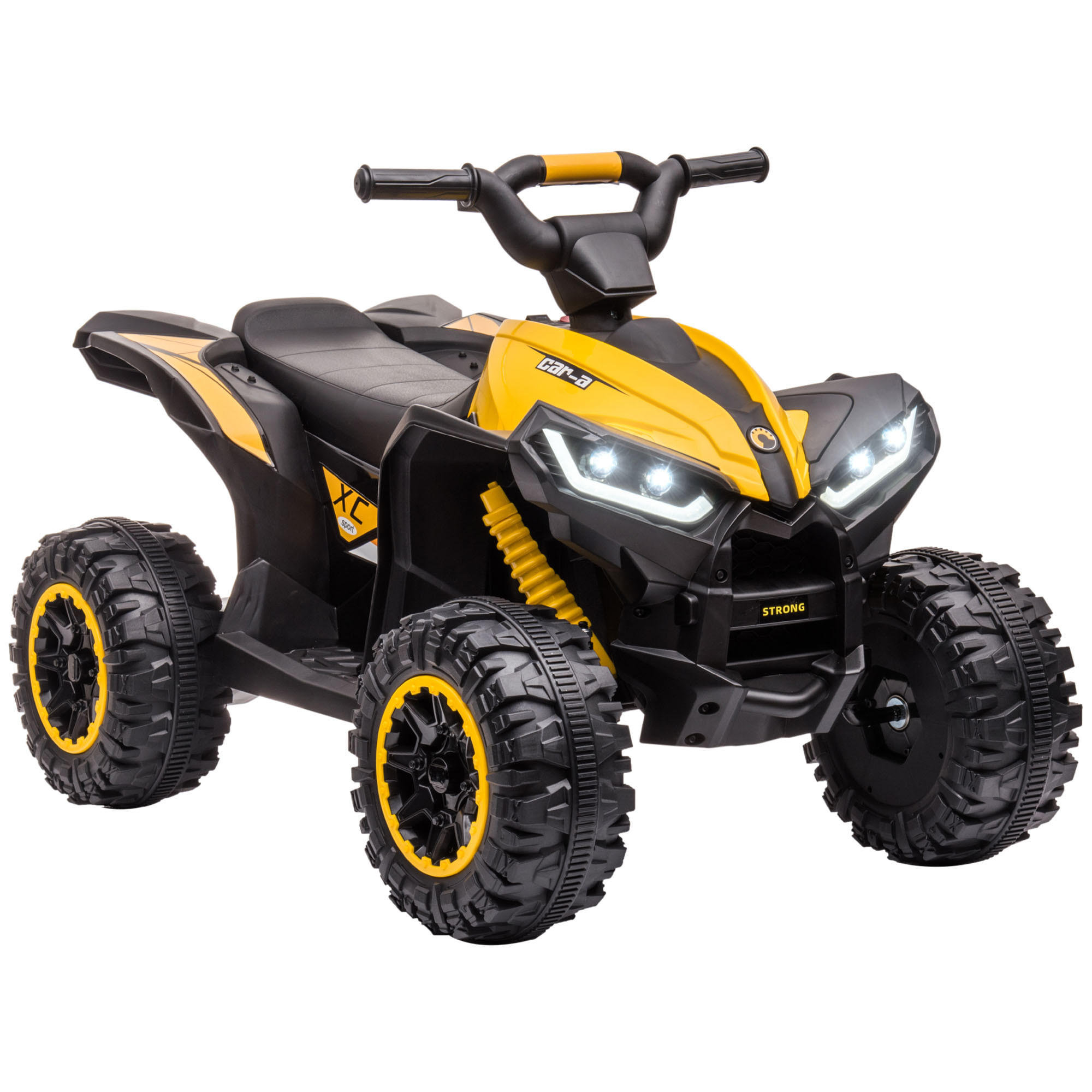 ELEKTRO-QUAD - Gelb/Schwarz, Kunststoff/Metall (83/53/55.5cm) - HOMCOM