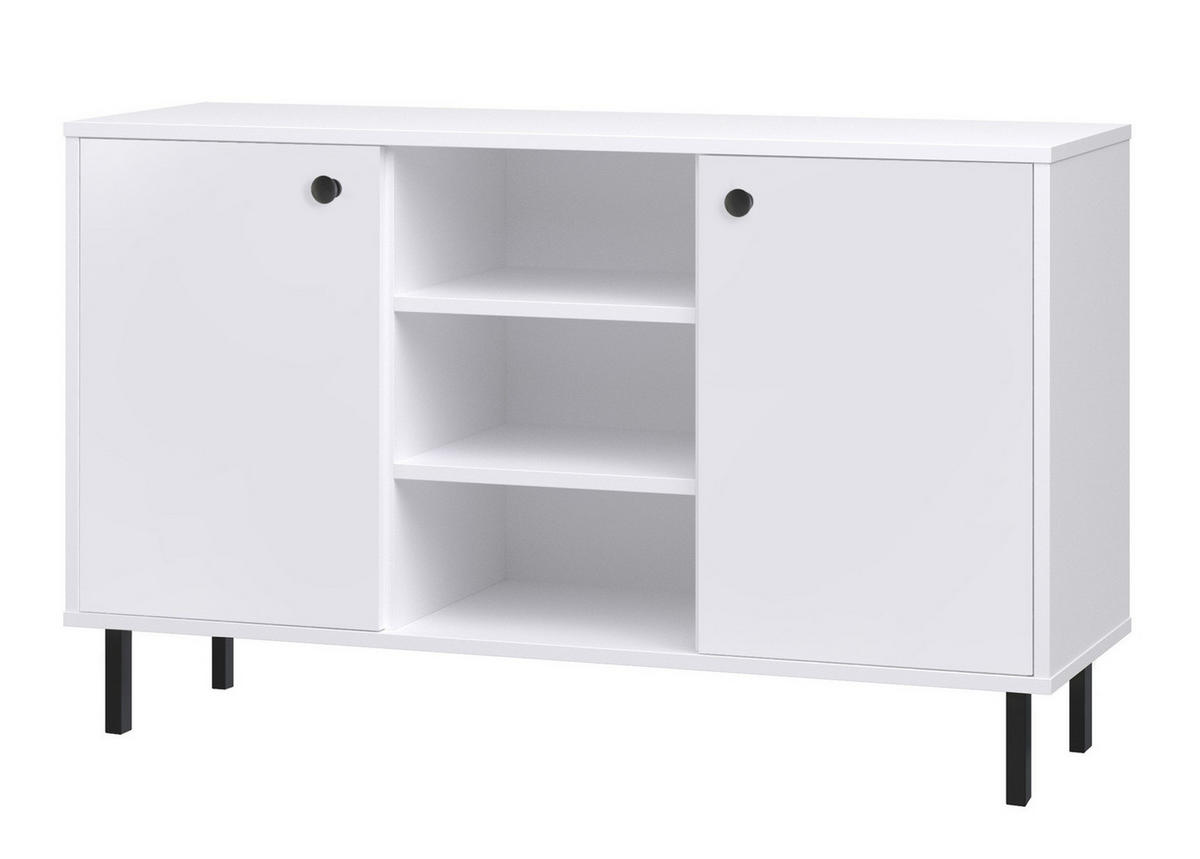 SIDEBOARD Venus - Schwarz/Weiß, Holzwerkstoff (137/73/40cm) - RAUMHIRSCH FURNITURE