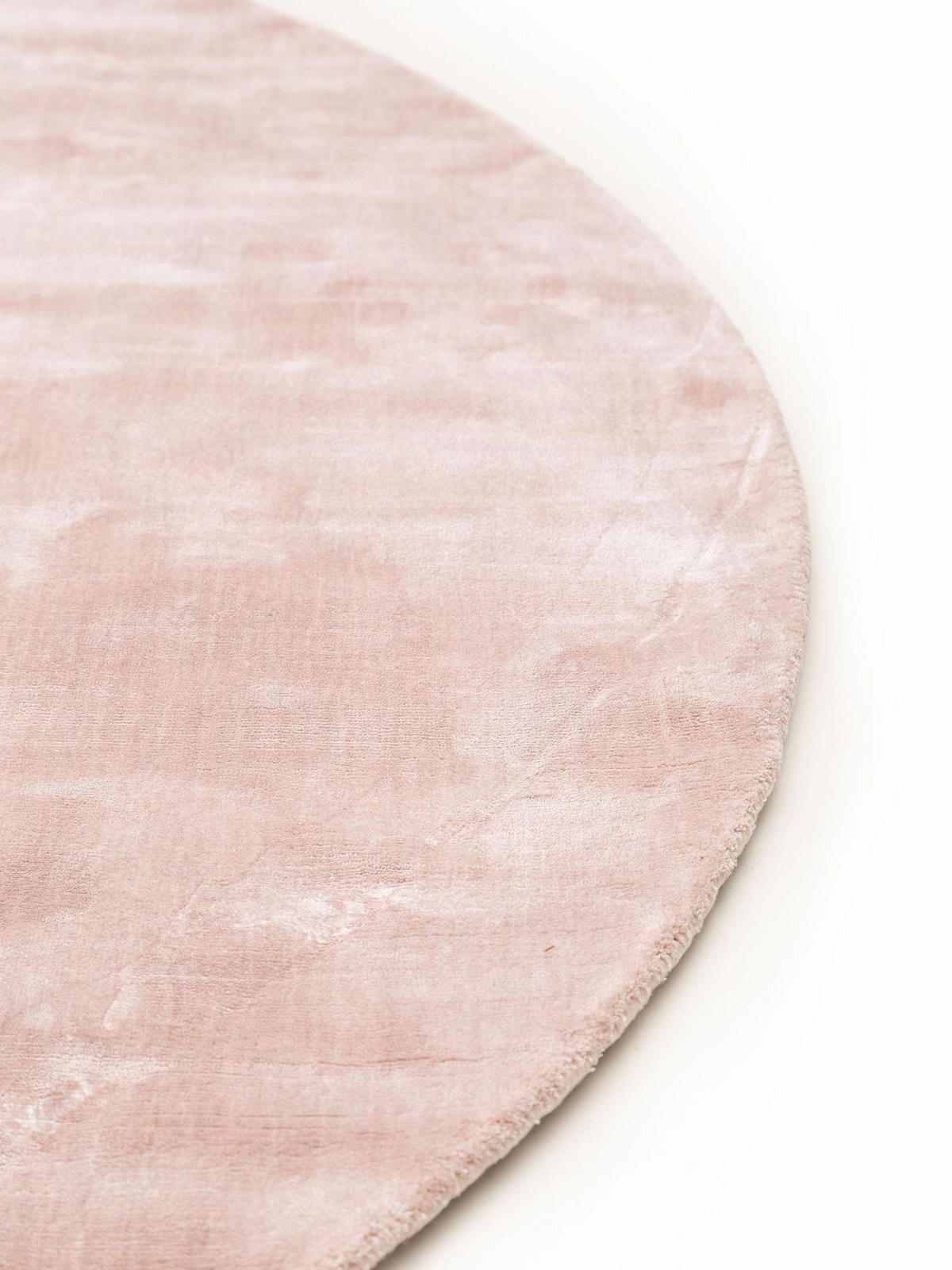 VISKOSETEPPICH rund Nela Rosa ø 160 cm rund - Pink, Textil (160/1cm) - KUNSTLOFT