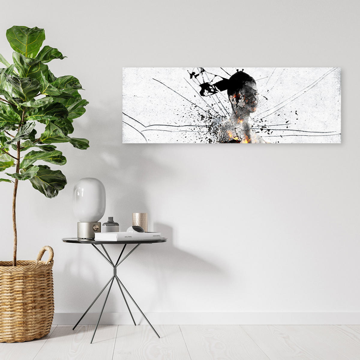 KUNSTDRUCK Grau 150/50 cm - Grau, Textil (150/50cm) - KUNSTLOFT