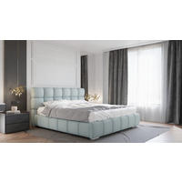 POLSTERBETT Bliss 180 x 200 cm mit Bettkasten und Lattenrost, 7-Zonen-Taschenfederkernmatratze arlan (21 cm) - hellgrau - Hellgrau, Holz (180/200cm) - Homesy