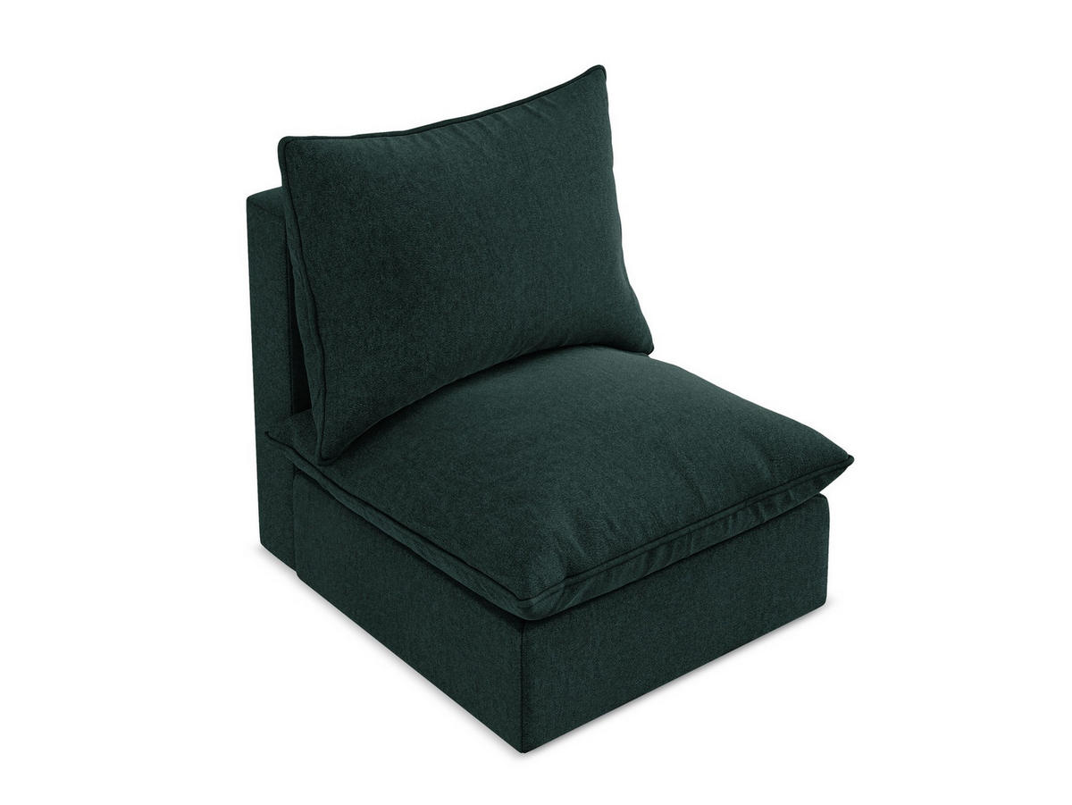 SOFAELEMENT Strukturstoff Schwarz - Schwarz, Holzwerkstoff/Kunststoff (75/77/90cm) - Makamii