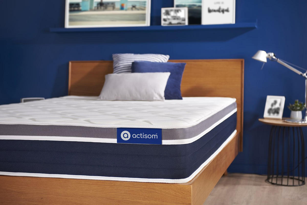 MATRATZE Actiflex confort Taschenfederkern und Memory-Schaum 70 x 190 cm h2 - Weiß, Textil (70/190cm) - ACTISOM