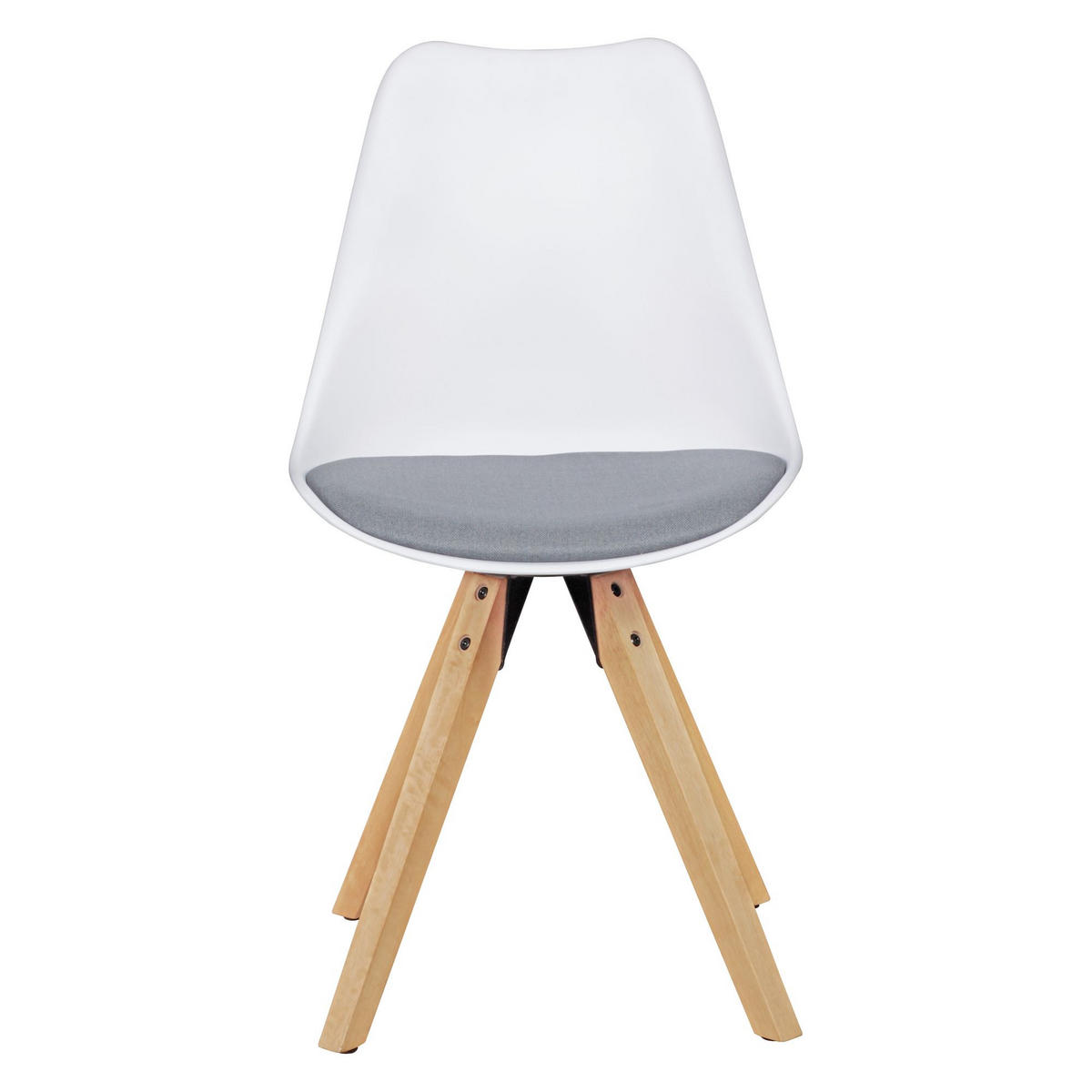 ESSZIMMERSTUHL 2er Set Stoffbezug mit Holzgestell Skandinavisch gepolstert, Weiß 49x52x87 cm - Beige/Weiß, Holz/Textil (49/87/52cm) - KADIMA DESIGN
