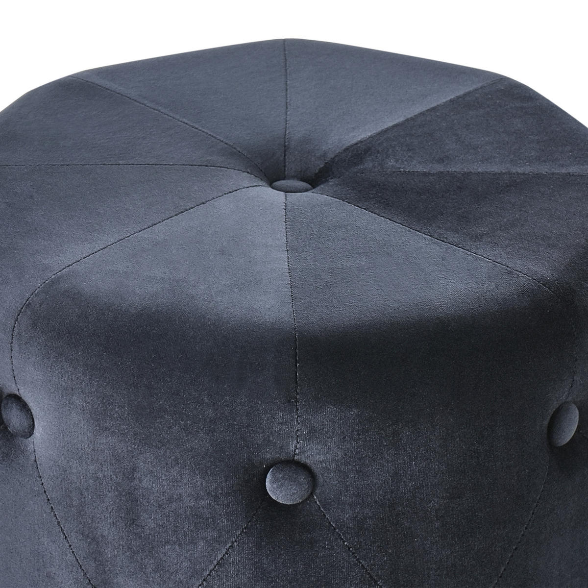 POUF Schwarz Carrollton - Goldfarben/Schwarz, Textil (40/41/40cm) - Beliani