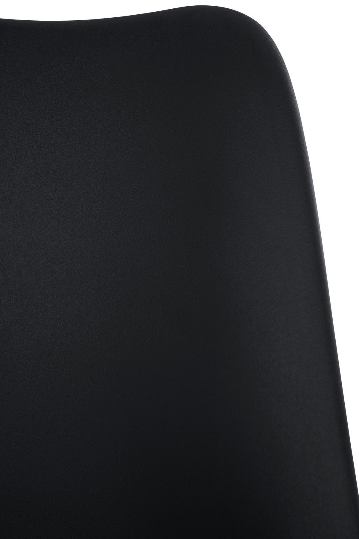 HOCKER Kunststoff schwarz - Chromfarben/Schwarz, Kunststoff/Metall (51/78/55cm) - CLP