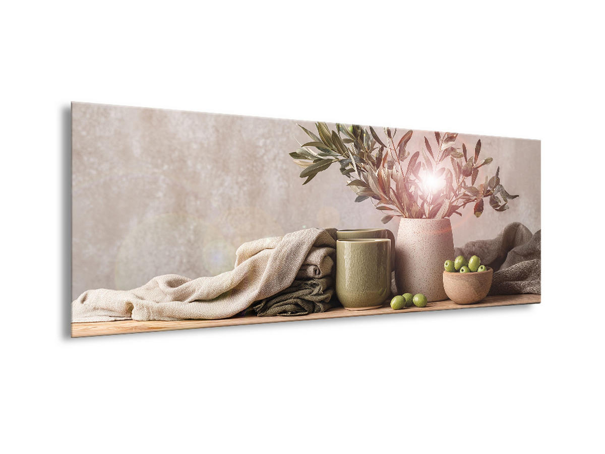 GLASBILD 30x80 cm Stillleben Esszimmer beige - Beige, Glas (80/30cm) - artissimo