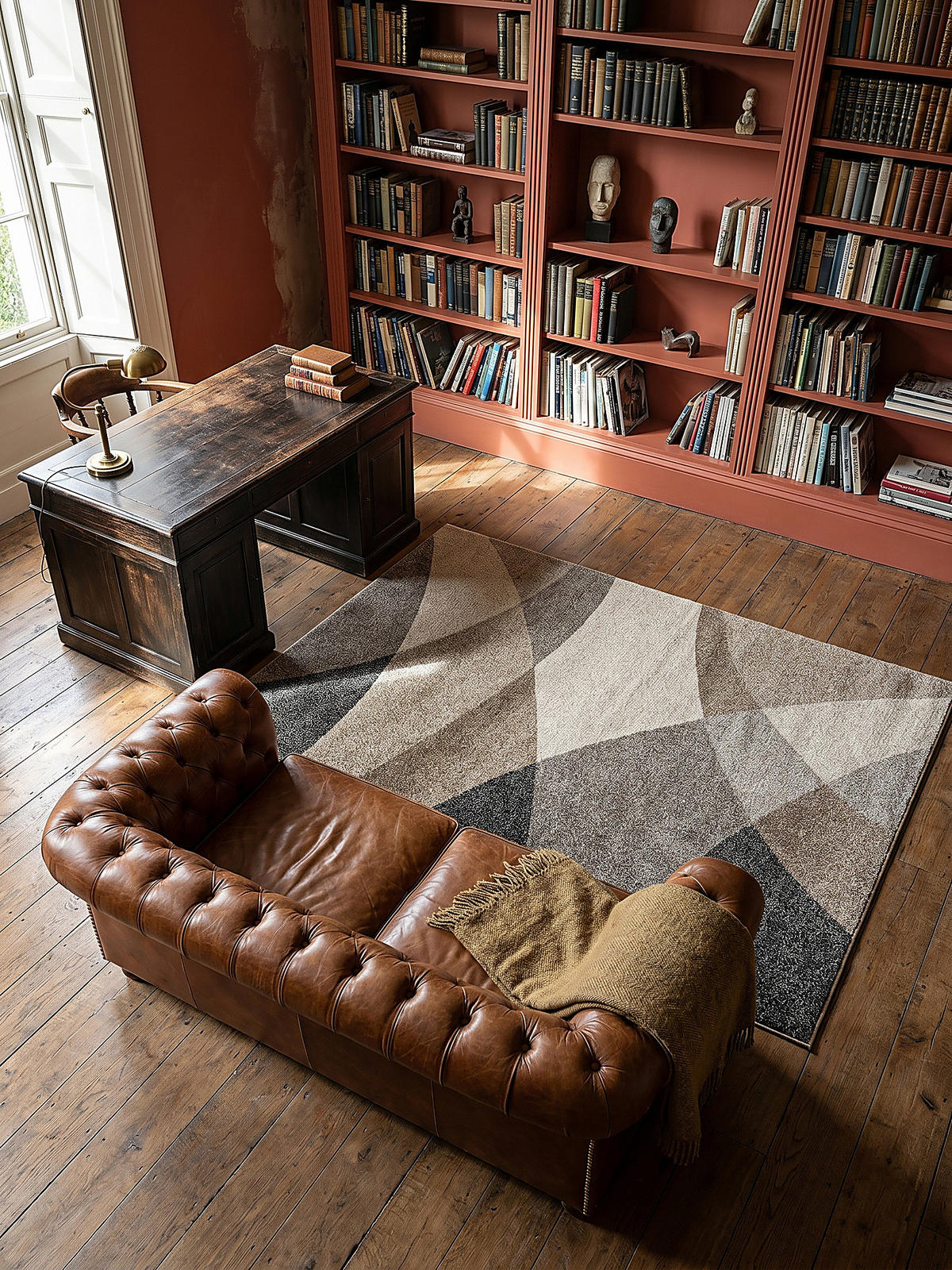 TEPPICH Niederflor Abstrakt THUR Polypropylen Grau 140 x 200 cm - Beige, Textil (140/200cm) - KADIMA DESIGN