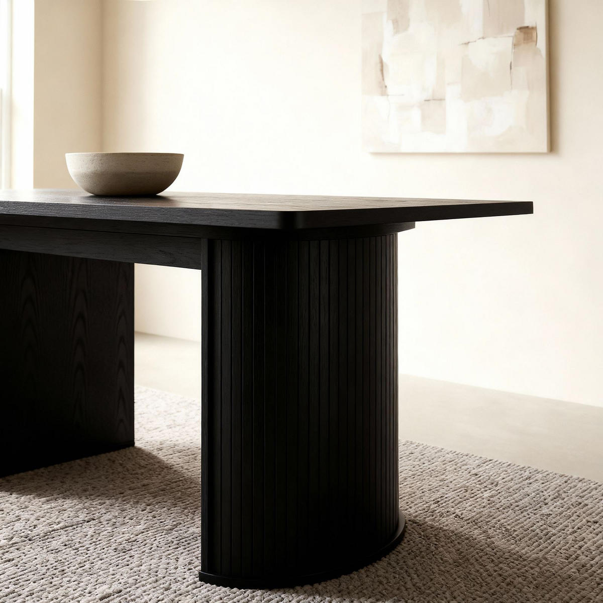 ESSTISCH GUARDA - Schwarz, Holzwerkstoff (75/160/75cm) - IDIMEX