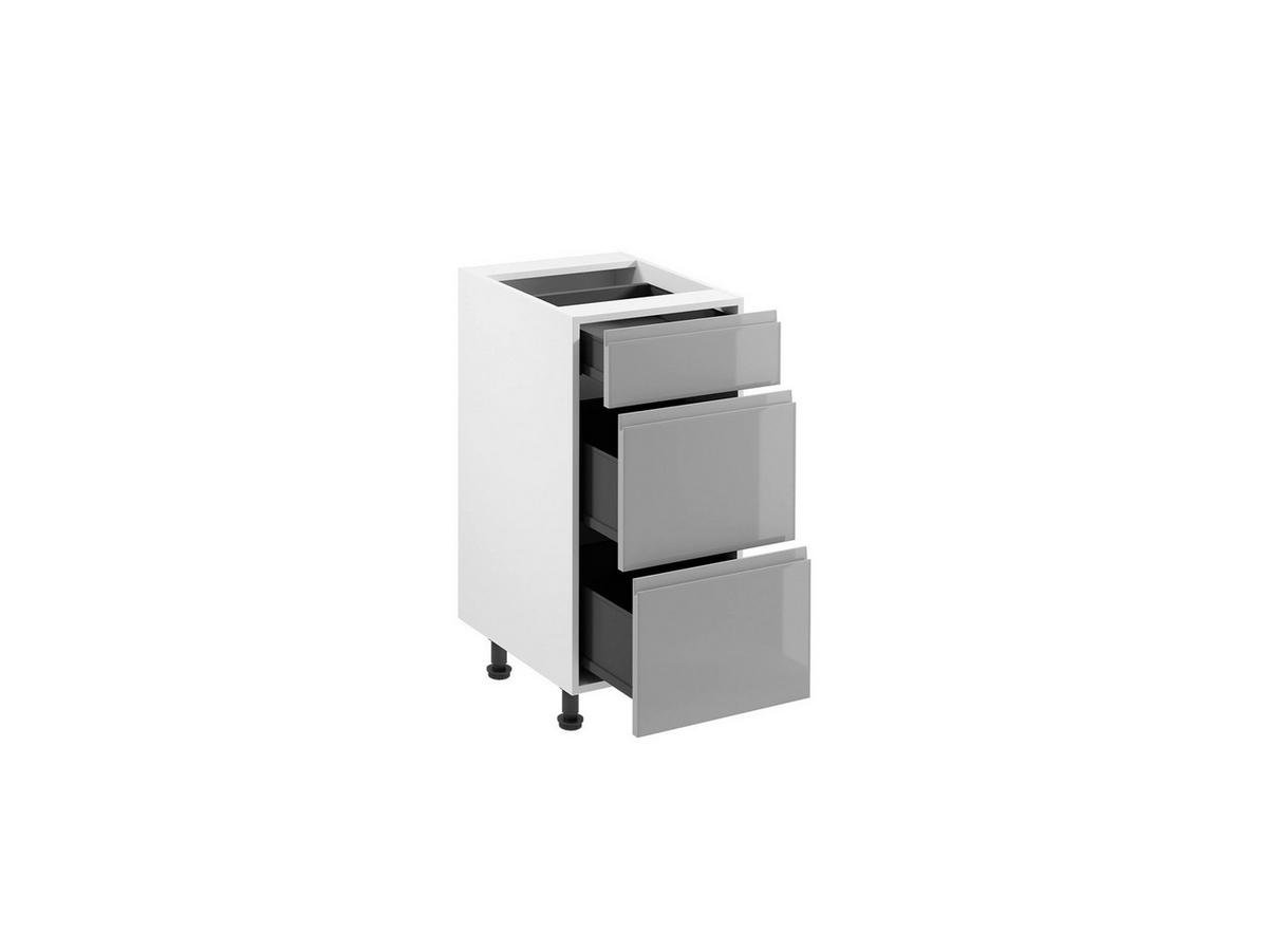 UNTERSCHRANK – 40 cm – D40S3 – Velmora – Grau - Grau, Holzwerkstoff (40/82/47cm) - ROYAL24_MARKT