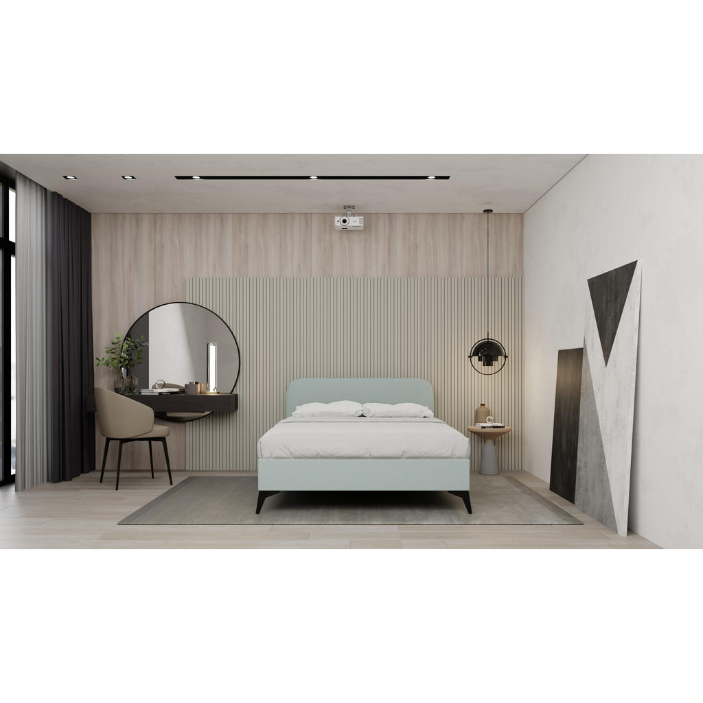 Thumbnail - Panda Möbel Polsterbett, Blau, Holz, Mode, 140x200 cm, Oeko-Tex® Standard 100, Schlafzimmer, Betten, Polsterbetten