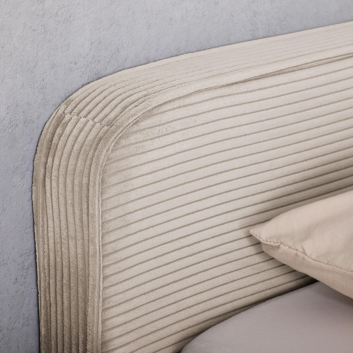 POLSTERBETT CURSIO 140x200 cm beige - Beige, Textil (140/200cm) - IDIMEX