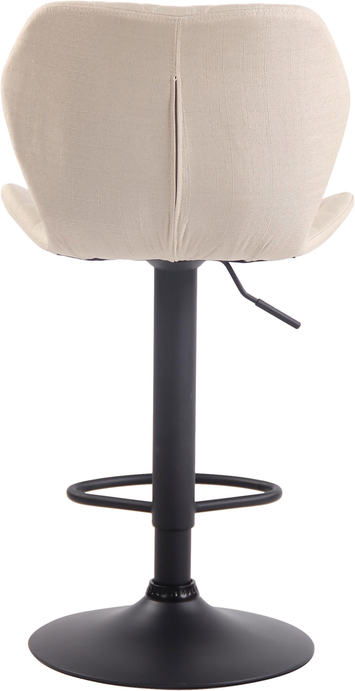 BARHOCKER Cora, Gestell schwarz, Stoff Creme - Creme/Schwarz, Textil/Metall (47/100/51cm) - TPFLiving