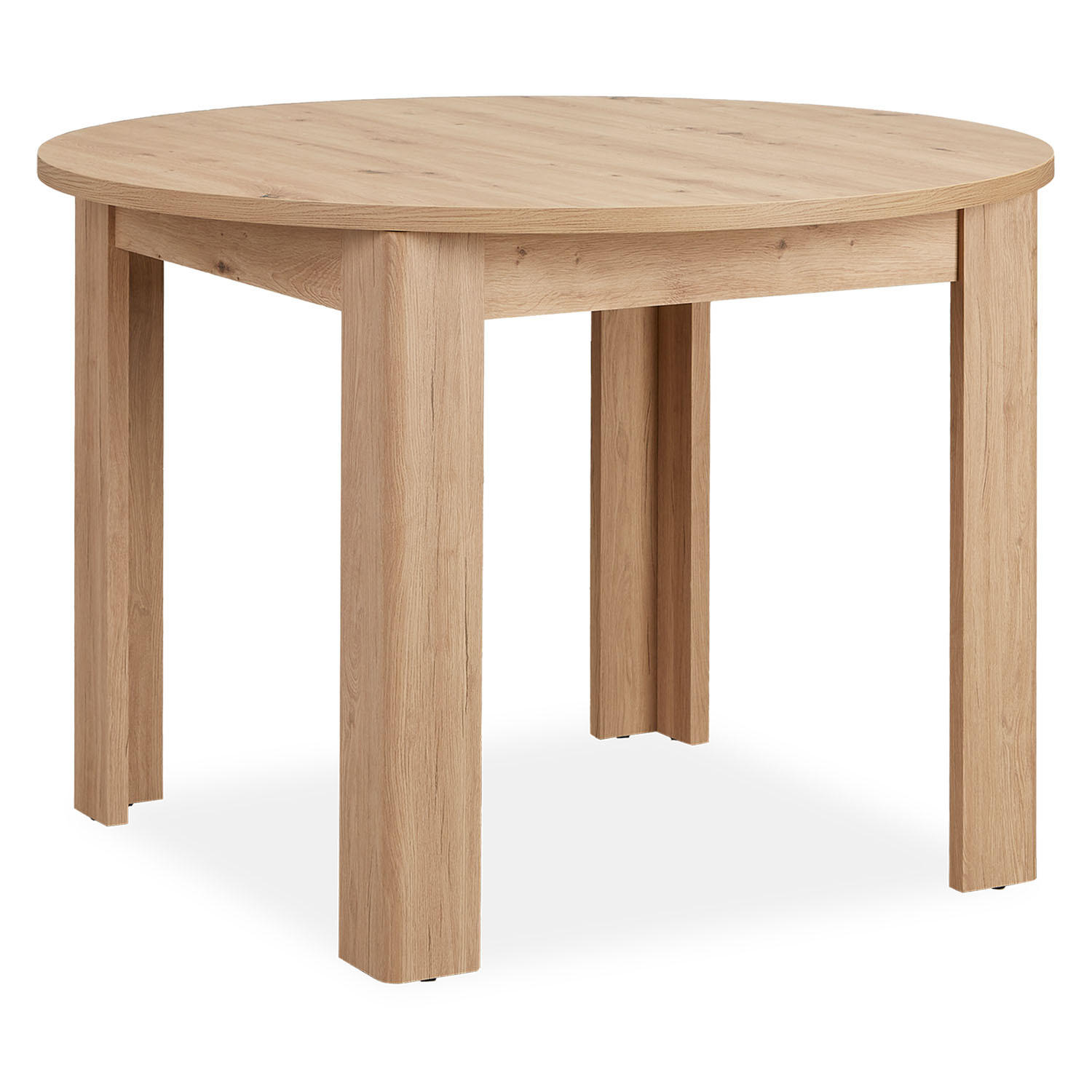 ESSTISCH rund 106/106/76 cm Weiß - Braun, Holz (106/106/76cm) - Homestyle4u