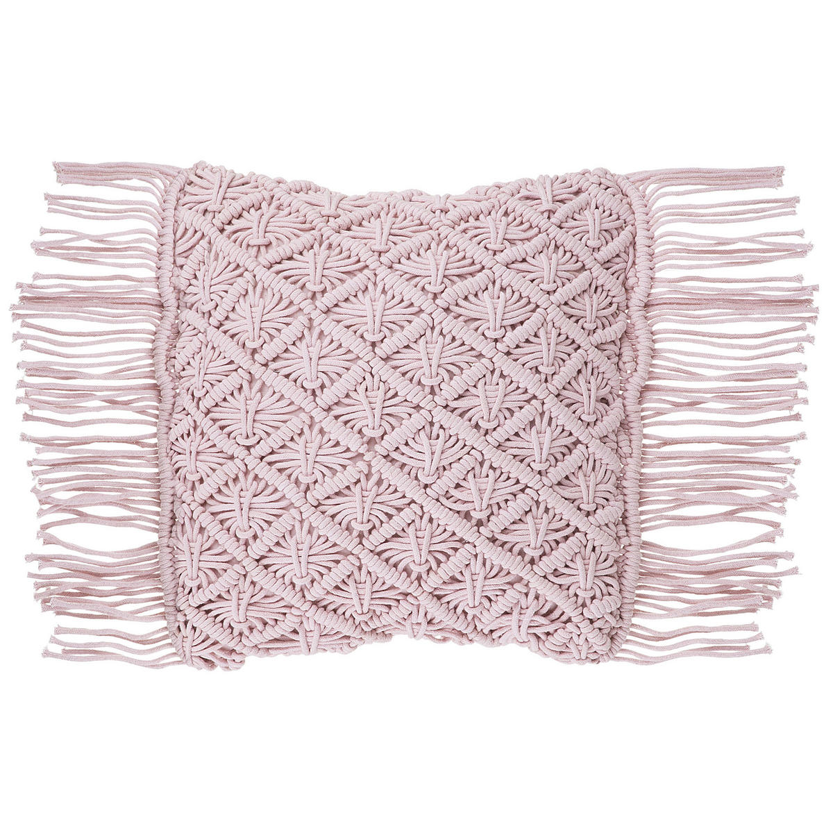 DEKOKISSEN 2er-Set Pastellrosa 40/40 cm Yaniklar - Pink, Naturmaterialen/Textil (40/40cm) - Beliani