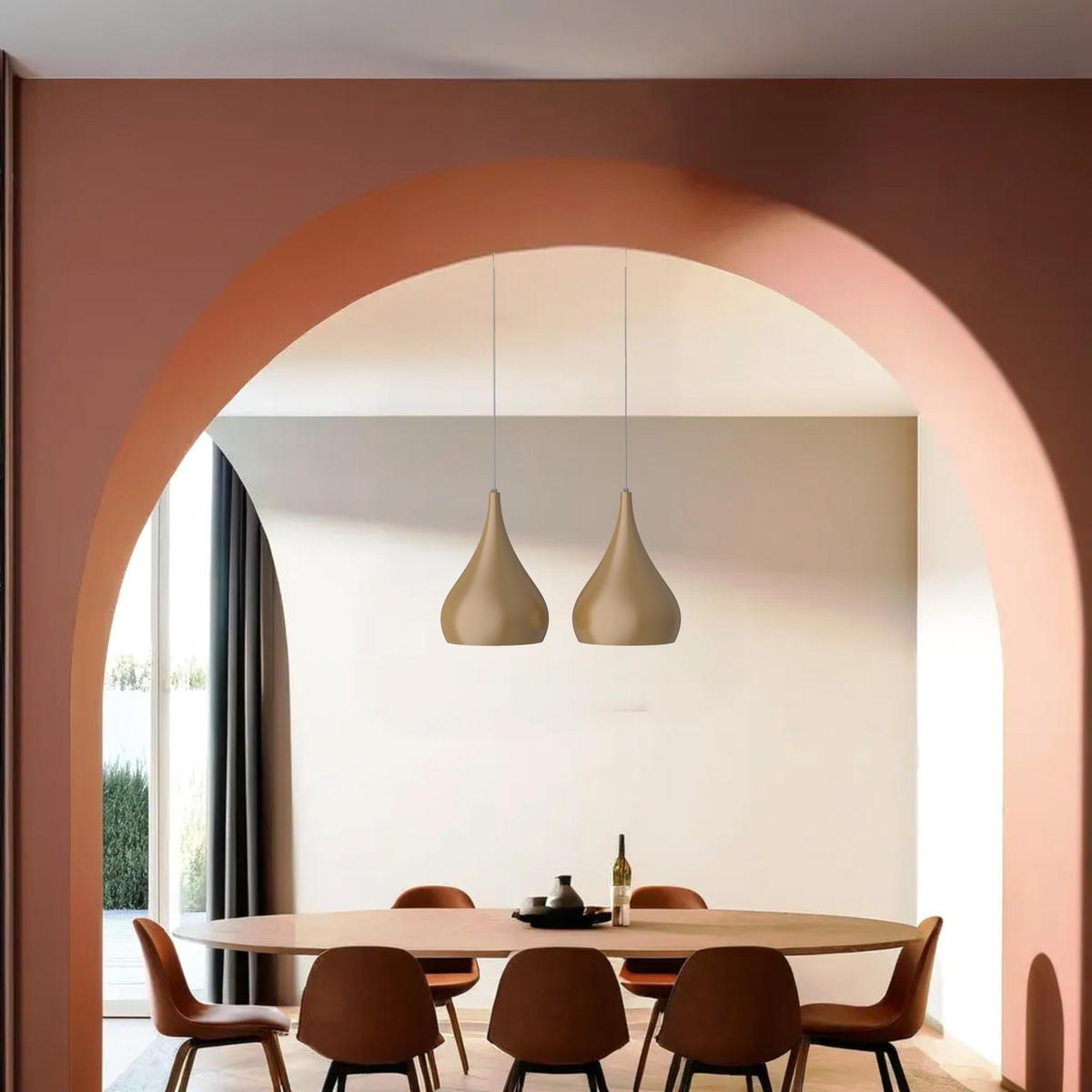 HÄNGELEUCHTE - Goldfarben, Metall (55/25/55cm) - Lumicom