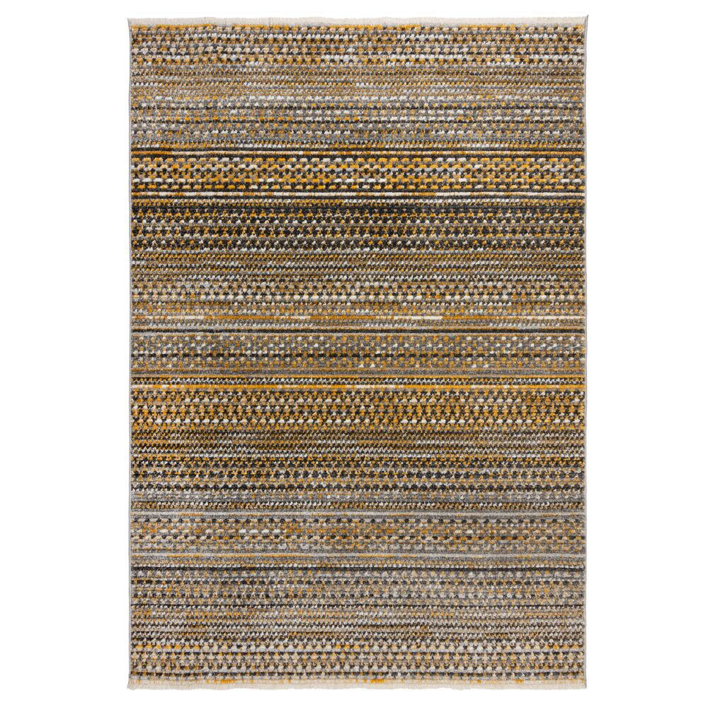 TEPPICH Streifen-Design, strapazierfähig PERRAN, Senfgelb 200x300 cm - Currygelb, Textil (200/300cm) - KADIMA DESIGN