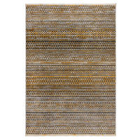 TEPPICH Streifen-Design, strapazierfähig PERRAN, Senfgelb 160x230 cm - Currygelb, Textil (160/230cm) - KADIMA DESIGN