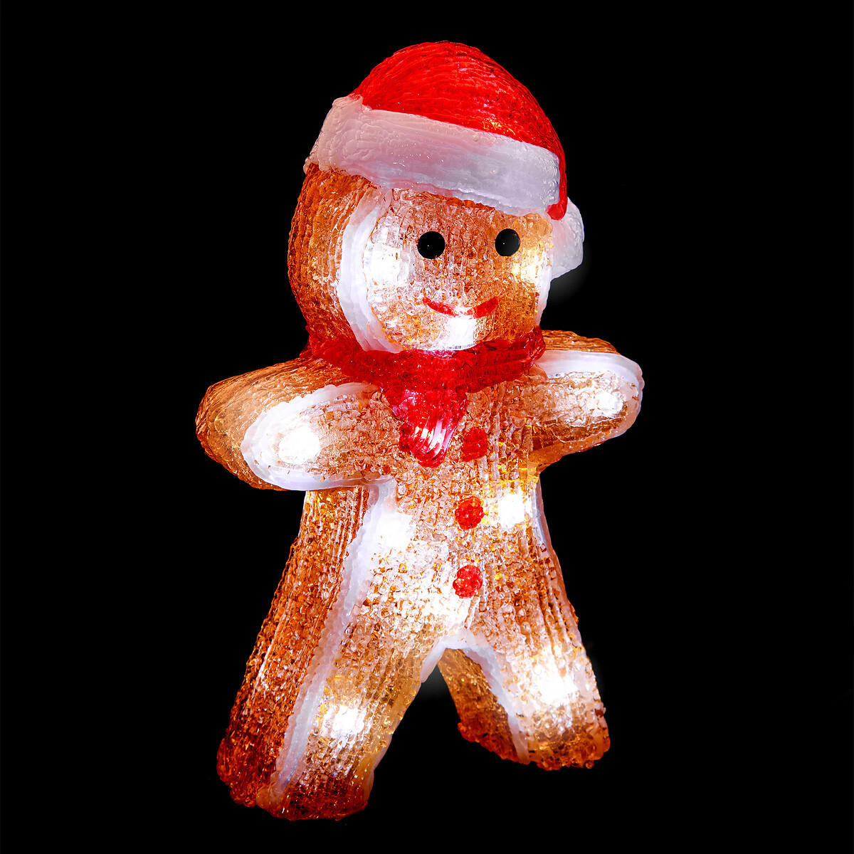 WEIHNACHTSDEKORATION LED Lebkuchenmann 21 cm - Multicolor, Kunststoff (13/21/6cm) - Fééric Lights and Christmas
