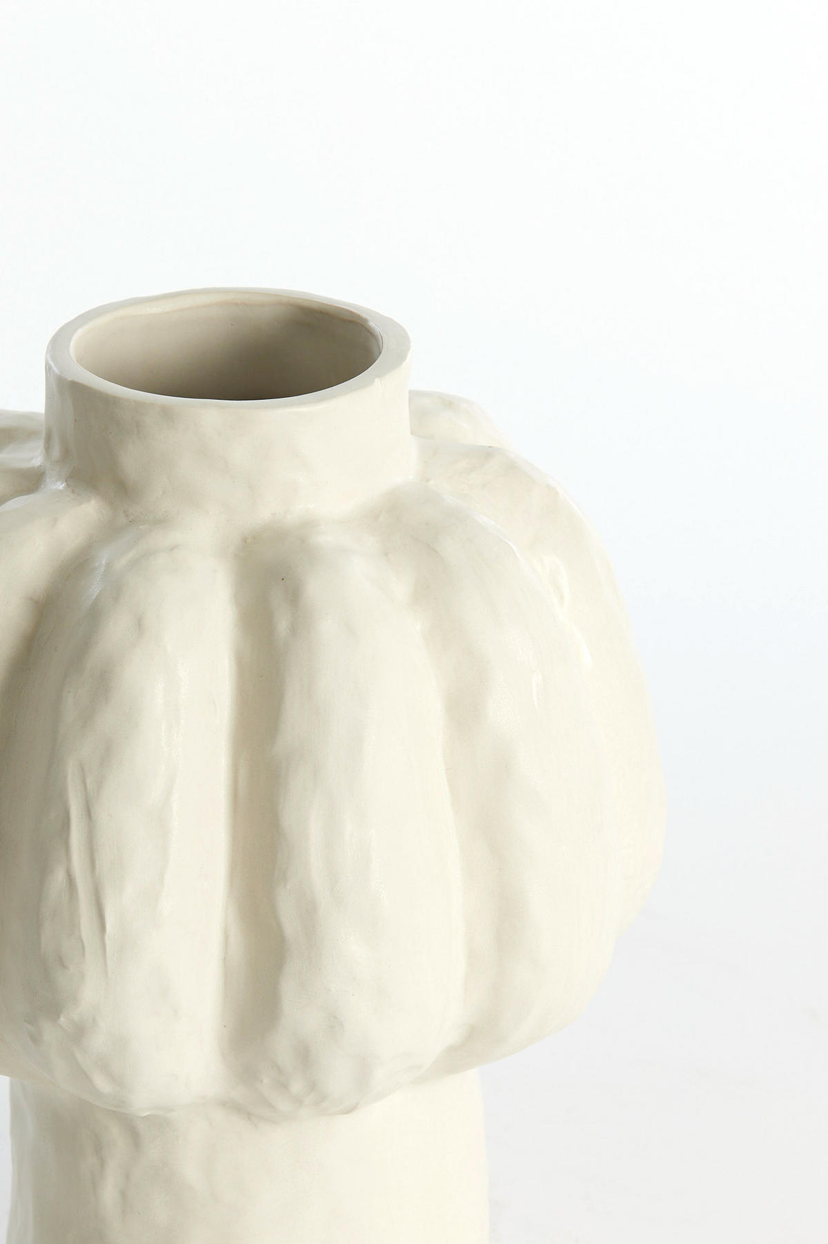 VASE Aliveri Weiß Ø21,5/25 cm - Weiß, Keramik (25cm) - Light & Living