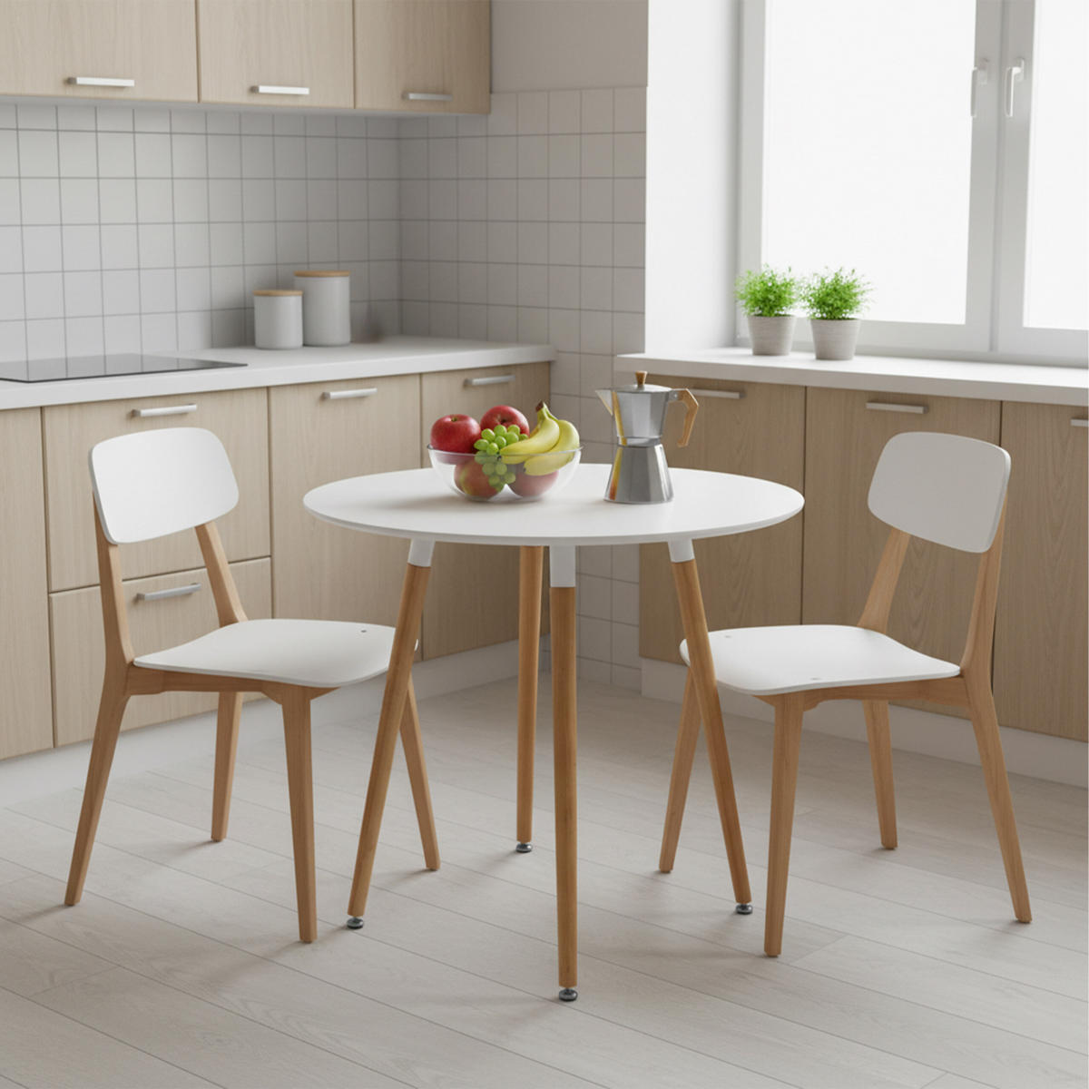 ESSTISCH - Multicolor, Holz/Holzwerkstoff (80/80/75cm) - Relaxdays