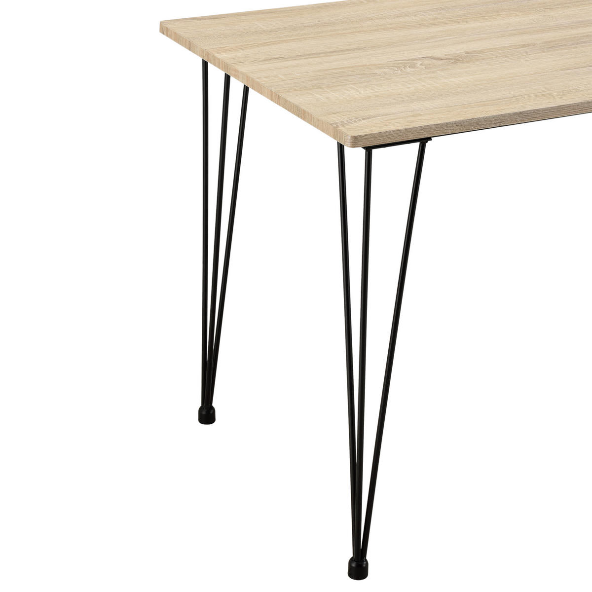 ESSTISCH Kiel - Eichefarben, Holzwerkstoff/Metall (70/120/75cm) - [en.casa]