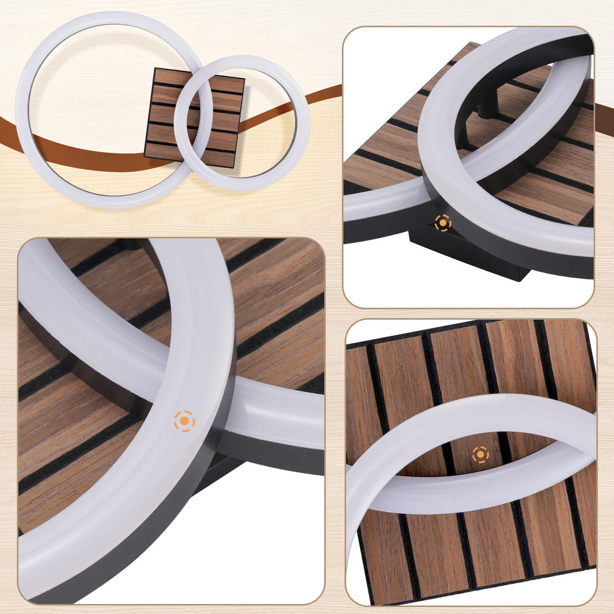 LED stropní svítidlo 30/44/8 cm - černá, kov (44/30/8cm) - Nettlife