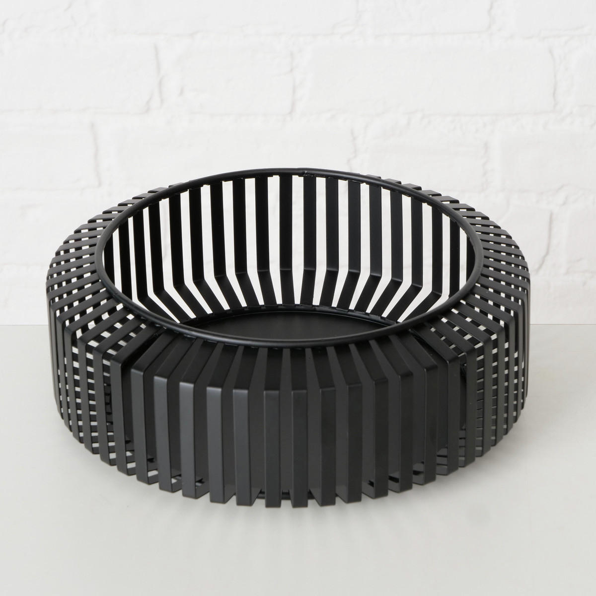 METALLSCHALEN Viki Ø 24-30 cm, 2er-Set - Schwarz, Metall (30cm) - Boltze Home