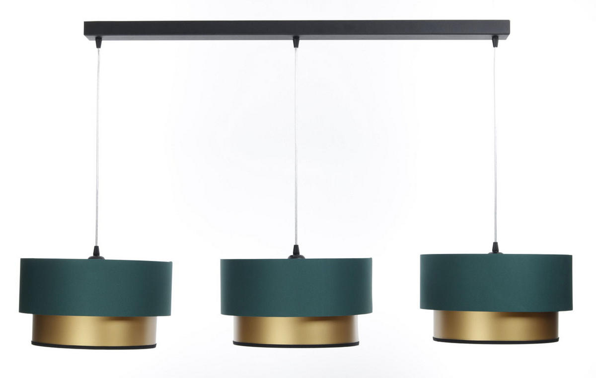 HÄNGELEUCHTE Grün 30/88 cm - Goldfarben, Kunststoff (30/2.6/88cm) - ONZENO