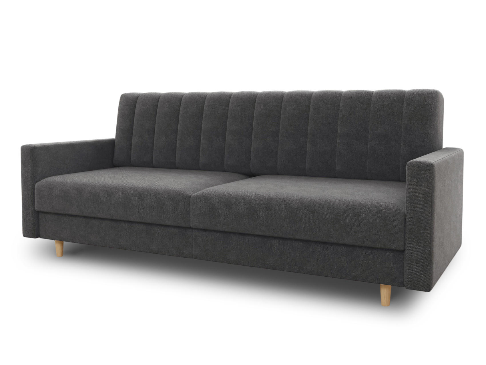 SCHLAFSOFA Sara - Beige/Grau, Holz/Textil (214/86/90cm)